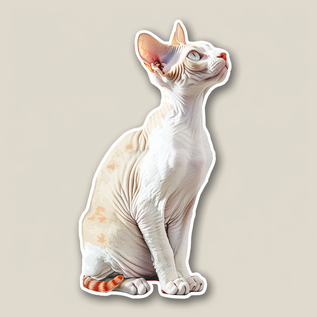 Devon Rex Cat Vinyl Decal Sticker for Car, Laptop, Tumbler and more # F09782