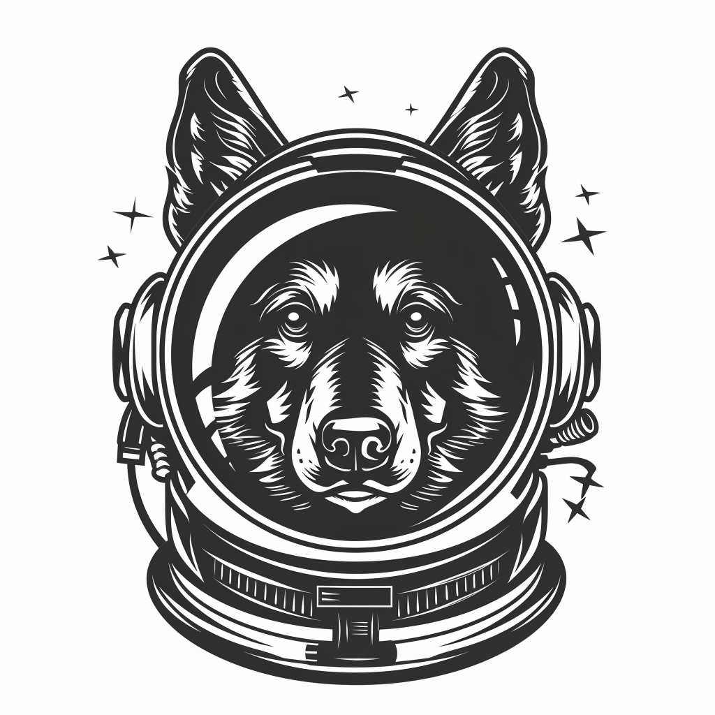 German Shepherd Dog astronaut Vinyl Decal Sticker for Car, Laptop, Tumbler and more # F011724