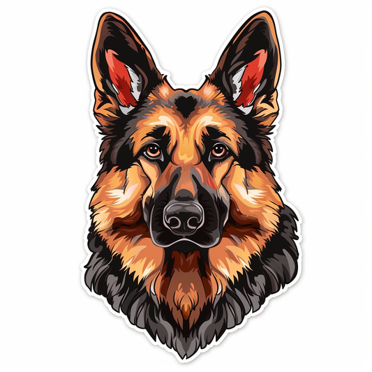 German Shepherd Dog Vinyl Decal Sticker for Car, Laptop, Tumbler and more # F011415