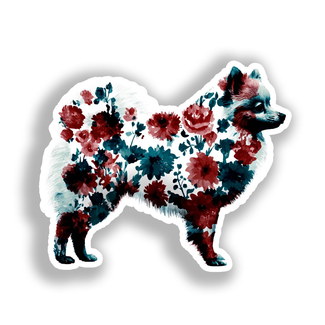 Pomeranian Dog Vinyl Decal Sticker for Car, Laptop, Tumbler and more # A017296-4" x 4"