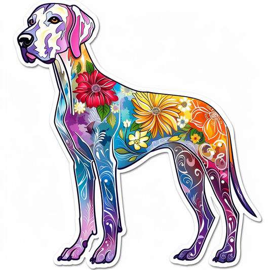 Great Dane Dog Expressive surreal Vinyl Decal Sticker for Car, Laptop, Tumbler and more # F022709