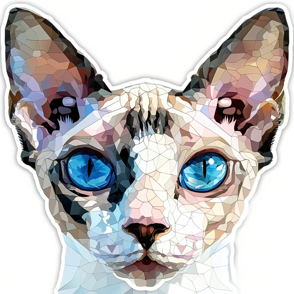Devon Rex Cat Vinyl Decal Sticker for Car, Laptop, Tumbler and more # F09767
