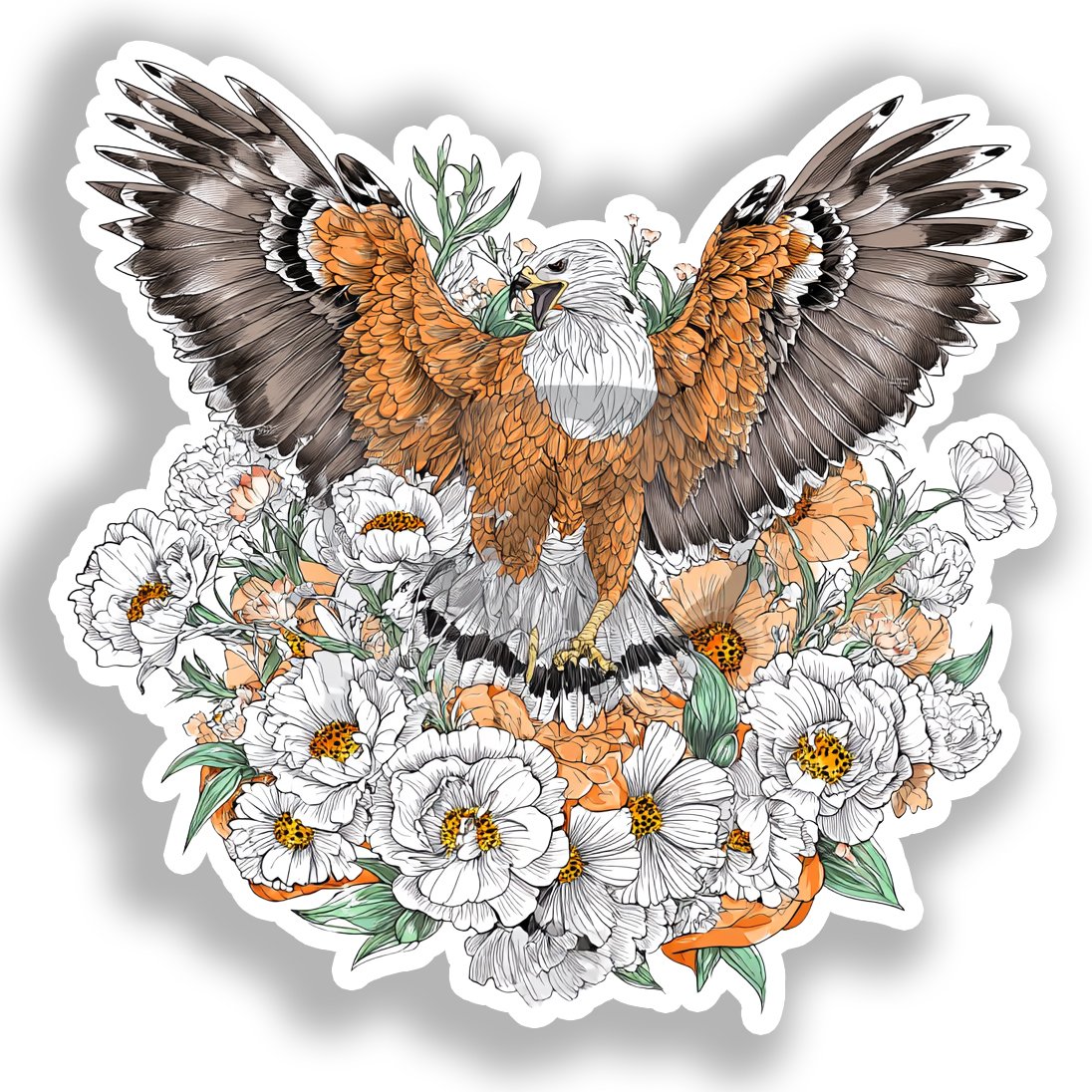 Eagle Vinyl Decal Sticker for Car, Laptop, Tumbler and more # A018542-4" x 4"