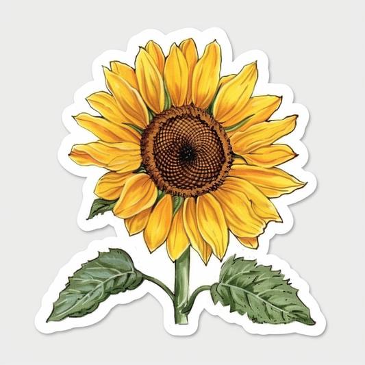 Sunflower flower majestic Expressive surreal Vinyl Decal Sticker for Car, Laptop, Tumbler and more # F023107