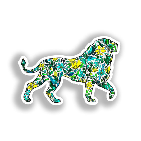 Lion Vinyl Decal Sticker for Car, Laptop, Tumbler and more # A019143-4" x 4"