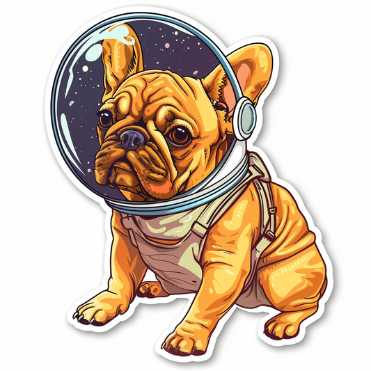 Bulldog Dog majestic Expressive surreal Vinyl Decal Sticker for Car, Laptop, Tumbler and more # F017697