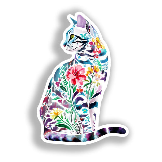 Bengal Cat Vinyl Decal Sticker for Car, Laptop, Tumbler and more # A018648-4" x 4"