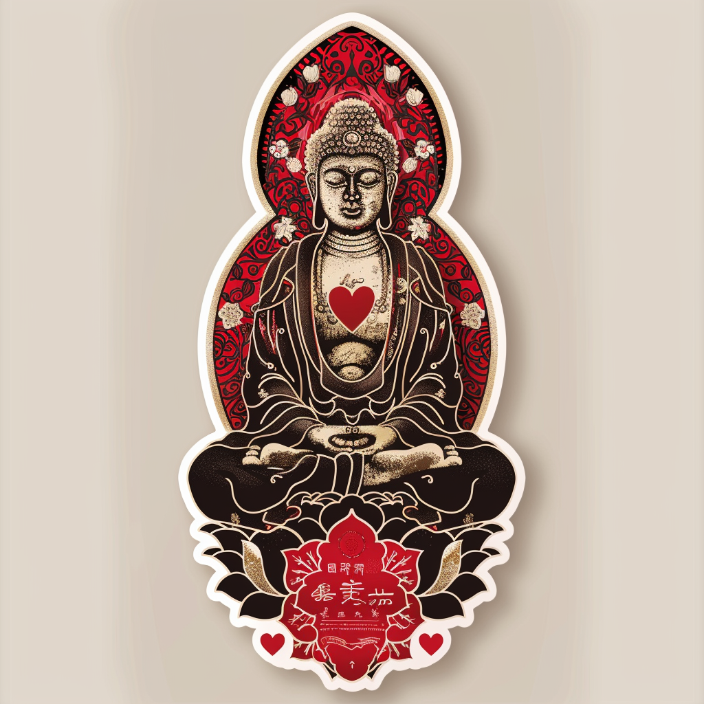 Buddha majestic Expressive surreal Vinyl Decal Sticker for Car, Laptop, Tumbler and more # F017065