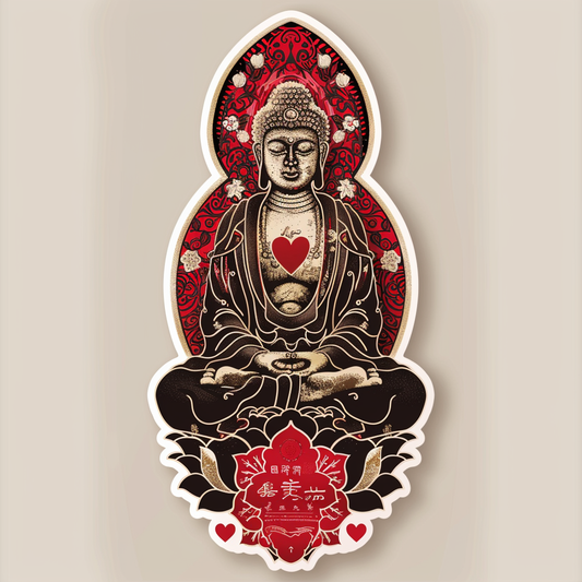 Buddha majestic Expressive surreal Vinyl Decal Sticker for Car, Laptop, Tumbler and more # F017065