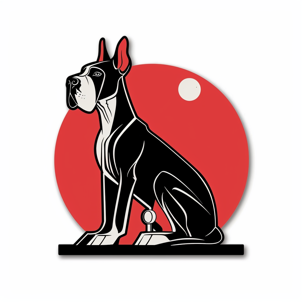 Great Dane Dog Expressive surreal Vinyl Decal Sticker for Car, Laptop, Tumbler and more # F022685
