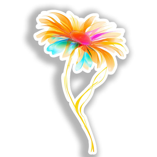 Daisy Flower Vinyl Decal Sticker for Car, Laptop, Tumbler and more # A019727-4" x 4"