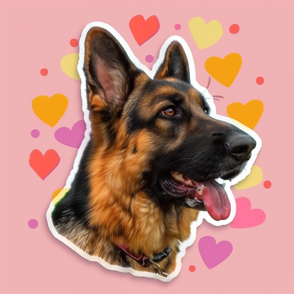 German Shepherd Dog Vinyl Decal Sticker for Car, Laptop, Tumbler and more # F011405