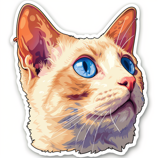 Devon Rex Cat Vinyl Decal Sticker for Car, Laptop, Tumbler and more # F09739