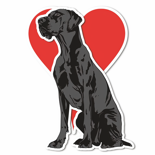 Great Dane Dog Expressive surreal Vinyl Decal Sticker for Car, Laptop, Tumbler and more # F022800