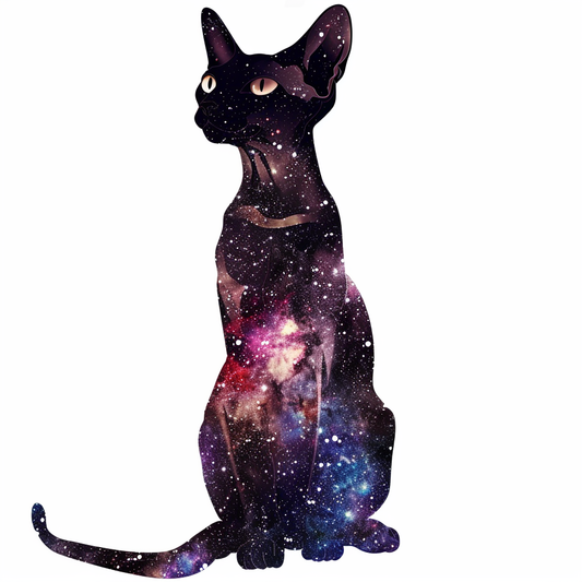 Abyssinian Cat astronaut majestic Expressive surreal Vinyl Decal Sticker for Car, Laptop, Tumbler and more # F021227-4" x 4"