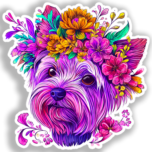 Yorkshire Terrier Dog Vinyl Decal Sticker for Car, Laptop, Tumbler and more # A017161-4" x 4"
