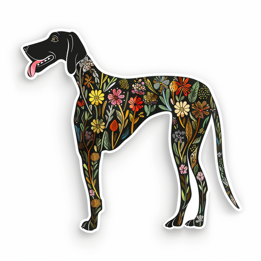 Adorable Great Dane Dog Expressive surreal Vinyl Decal Sticker for Car, Laptop, Tumbler and more # F017872
