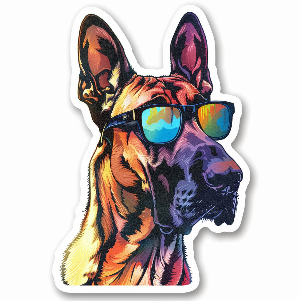 Great Dane Dog Expressive surreal Vinyl Decal Sticker for Car, Laptop, Tumbler and more # F022637