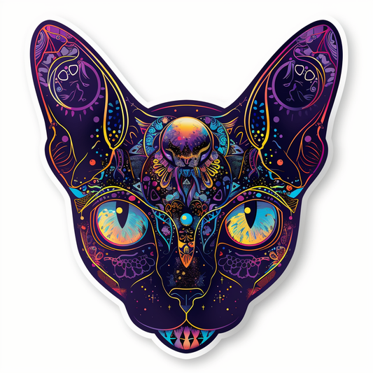 Sphynx Cat Vinyl Decal Sticker for Car, Laptop, Tumbler and more # F010070