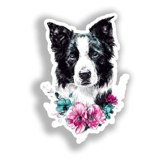 Border Callie Dog Vinyl Decal Sticker for Car, Laptop, Tumbler and more # A019039-4" x 4"