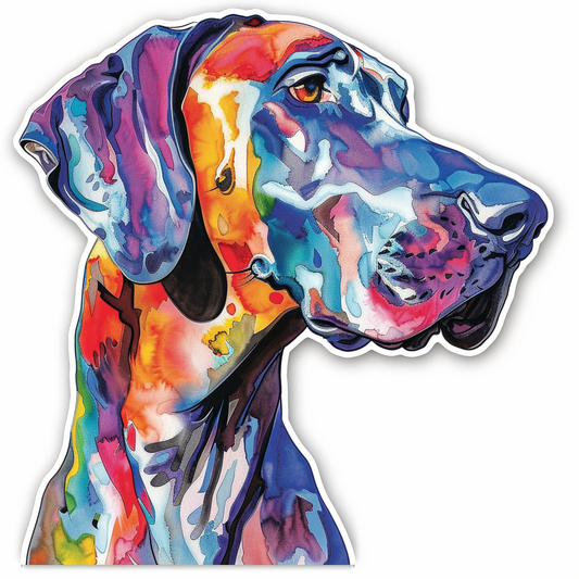Adorable Great Dane Dog Expressive surreal Vinyl Decal Sticker for Car, Laptop, Tumbler and more # F017753