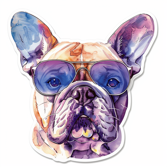 Bulldog Dog majestic Expressive surreal Vinyl Decal Sticker for Car, Laptop, Tumbler and more # F017399