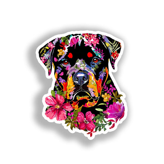 Rottweiler Dog Vinyl Decal Sticker for Car, Laptop, Tumbler and more # A018050-4" x 4"