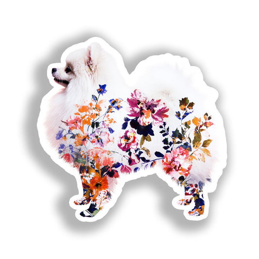 Pomeranian Dog Vinyl Decal Sticker for Car, Laptop, Tumbler and more # A017488-4" x 4"