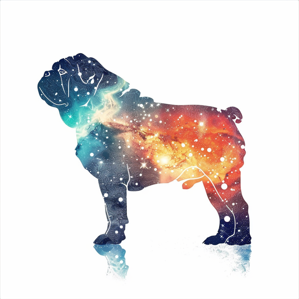Bulldog Dog galaxy majestic Expressive surreal Vinyl Decal Sticker for Car, Laptop, Tumbler and more # F017520