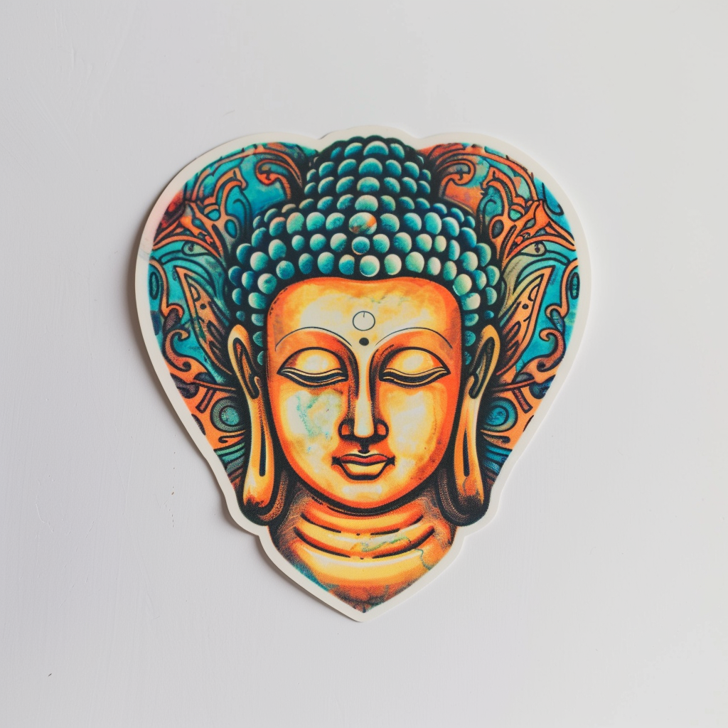 Buddha majestic Expressive surreal Vinyl Decal Sticker for Car, Laptop, Tumbler and more # F016998