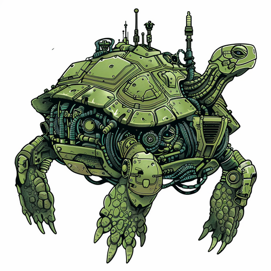 Sticker of a turtle majestic Expressive surreal Vinyl Decal Sticker for Car, Laptop, Tumbler and more # F022018