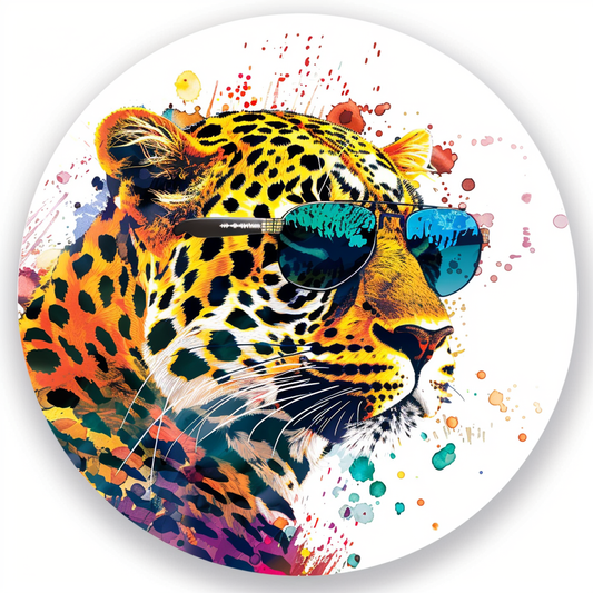 Leopard majestic Expressive surreal Vinyl Decal Sticker for Car, Laptop, Tumbler and more # F022431