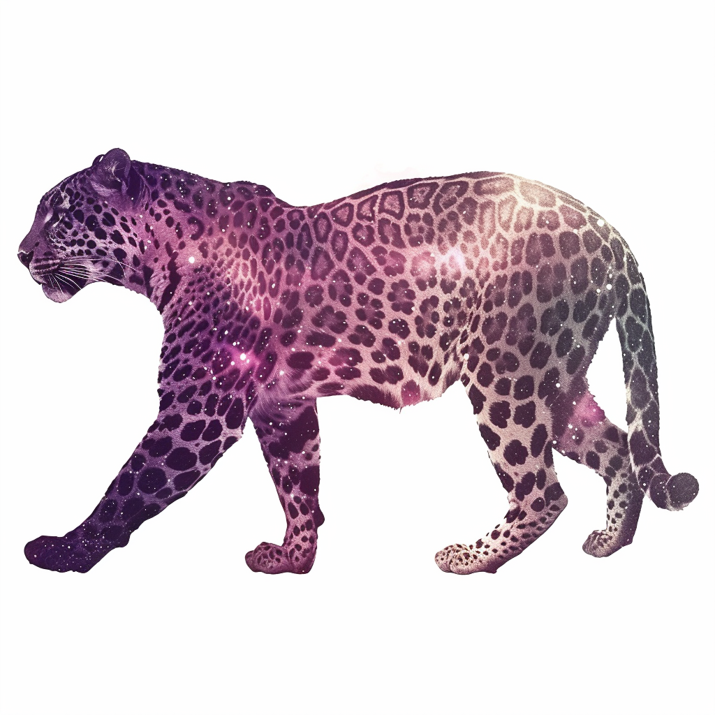 Leopard majestic Expressive surreal Vinyl Decal Sticker for Car, Laptop, Tumbler and more # F022499