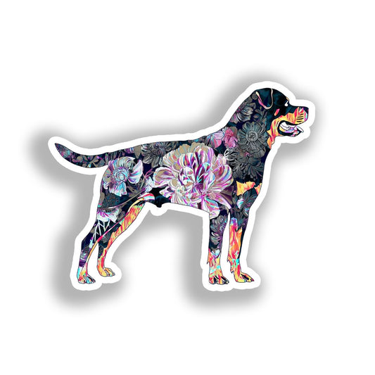 Rottweiler Dog Vinyl Decal Sticker for Car, Laptop, Tumbler and more # A018125-4" x 4"