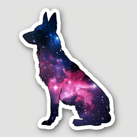 German Shepherd Dog galaxy Vinyl Decal Sticker for Car, Laptop, Tumbler and more # F011324