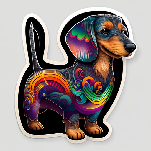 Heartcore Dachshund Dog Vinyl Decal Sticker for Car, Laptop, Tumbler and more # F012741