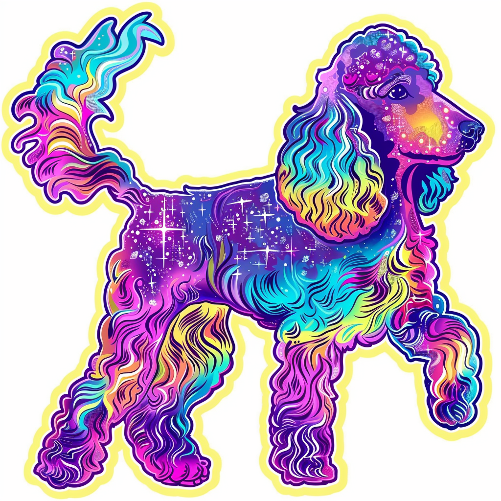 Poodle dog Cosmic Vinyl Decal Sticker for Car, Laptop, Tumbler and more # F012272