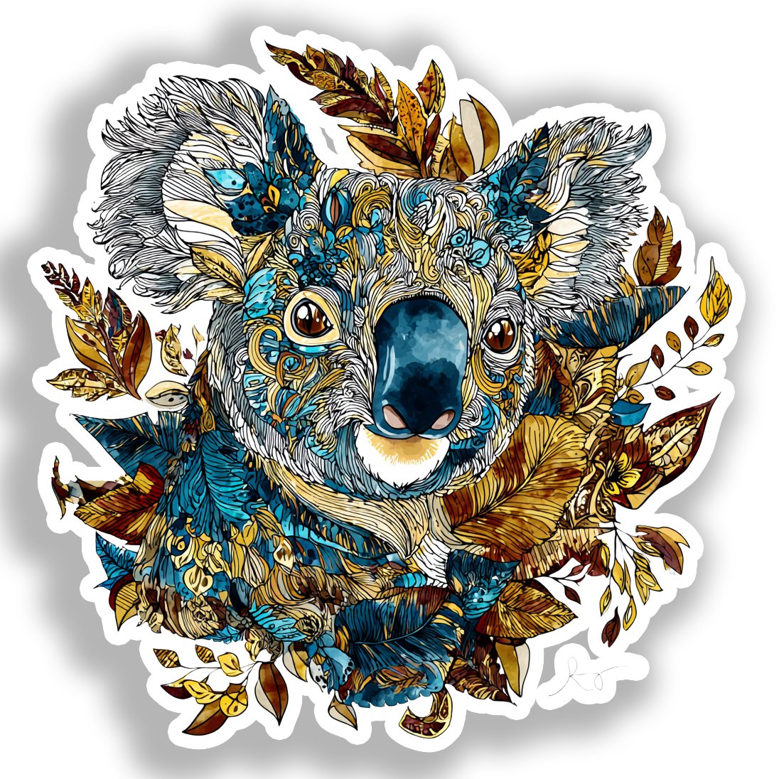 Koala Vinyl Decal Sticker for Car, Laptop, Tumbler and more # A018479-4" x 4"