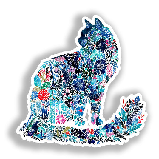 Norwegian Forest Cat Vinyl Decal Sticker for Car, Laptop, Tumbler and more # A019275-4" x 4"