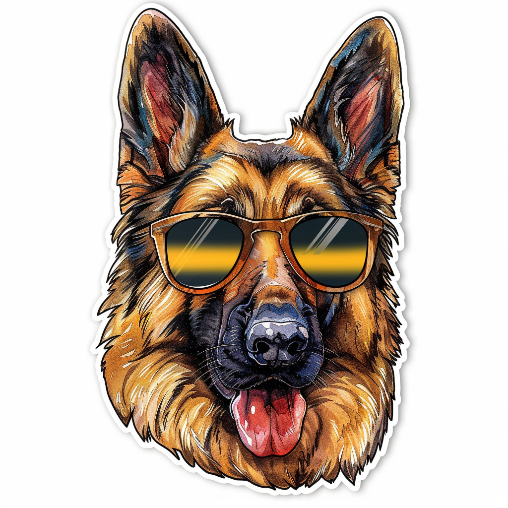 German Shepherd Dog Vinyl Decal Sticker for Car, Laptop, Tumbler and more # F011575