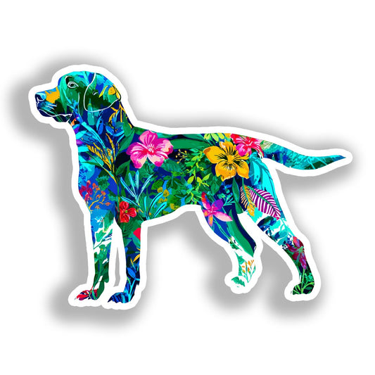 Labrador Retriever Dog Vinyl Decal Sticker for Car, Laptop, Tumbler and more # A019487-4" x 4"