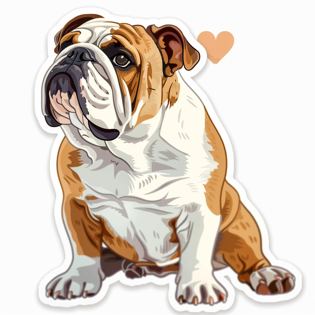 Bulldog Dog majestic Expressive surreal Vinyl Decal Sticker for Car, Laptop, Tumbler and more # F017671