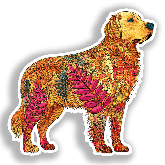 Golden Retriever Dog Vinyl Decal Sticker for Car, Laptop, Tumbler and more # A019534-4" x 4"