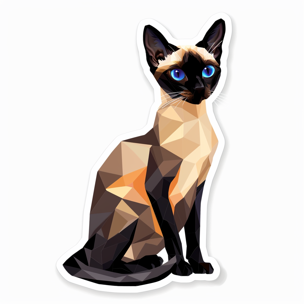 Siamese cat Vinyl Decal Sticker for Car, Laptop, Tumbler and more # F07649