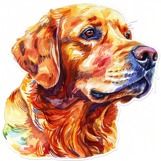 Golden Retriever Dog Vinyl Decal Sticker for Car, Laptop, Tumbler and more # F010540
