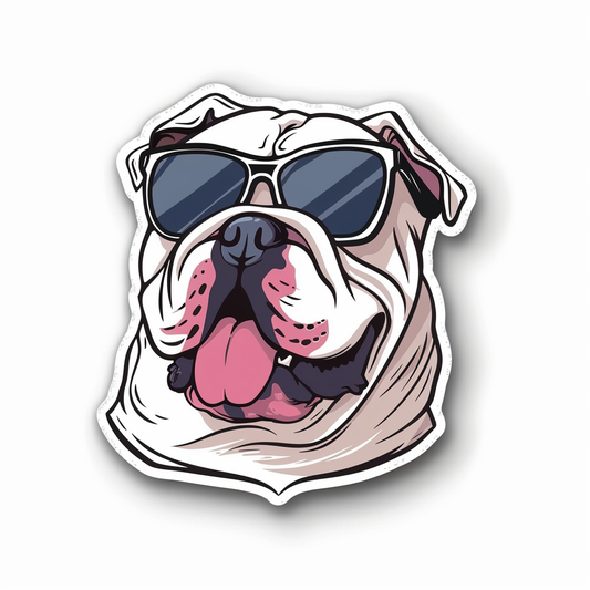 Bulldog Dog majestic Expressive surreal Vinyl Decal Sticker for Car, Laptop, Tumbler and more # F017464