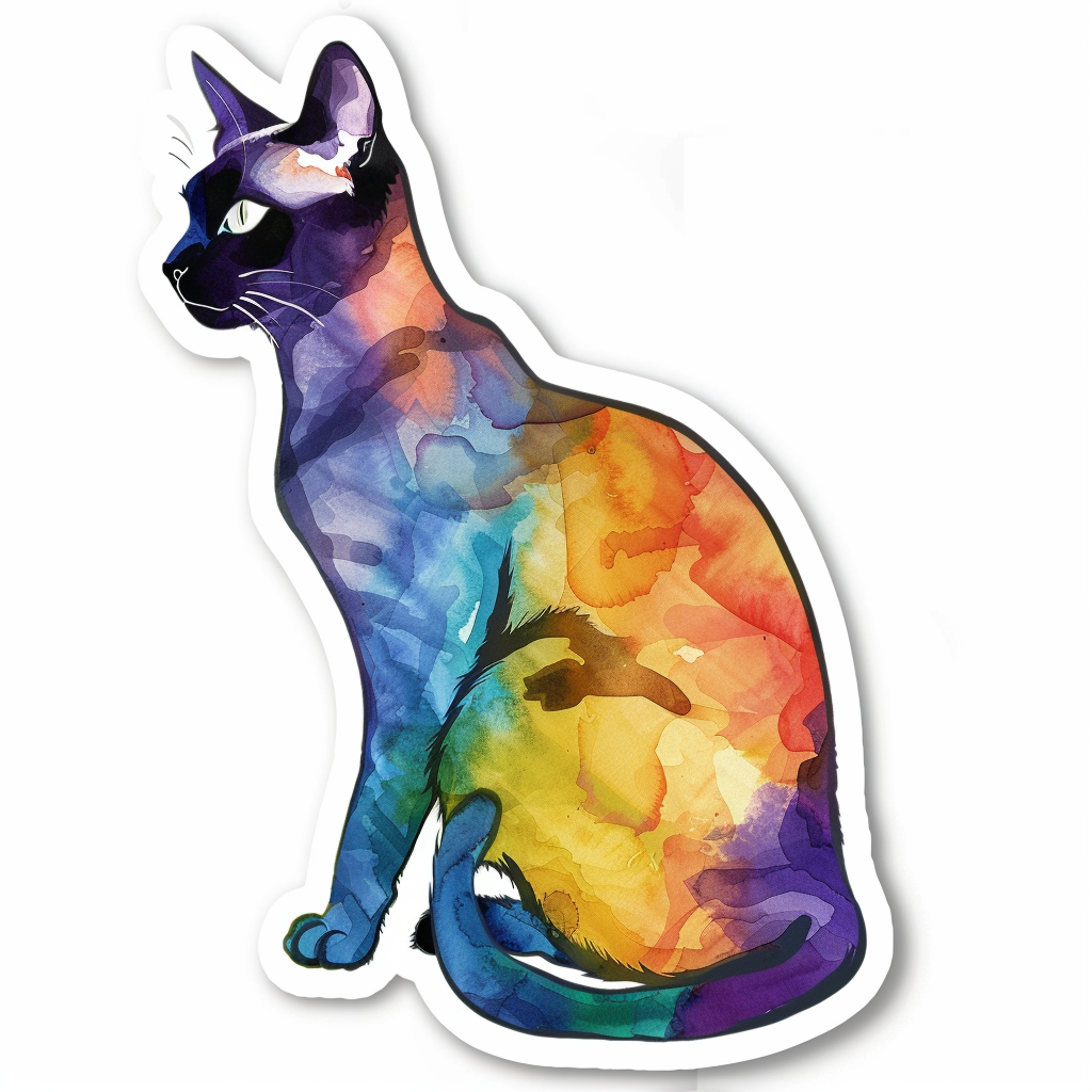 Burmese Cat Vinyl Decal Sticker for Car, Laptop, Tumbler and more # F010698