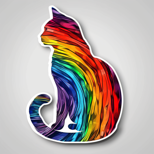 American Shorthair Cat majestic Expressive surreal Vinyl Decal Sticker for Car, Laptop, Tumbler and more # F019851-4" x 4"