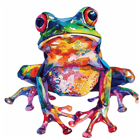Sticker of a Frog majestic Expressive surreal Vinyl Decal Sticker for Car, Laptop, Tumbler and more # F015830