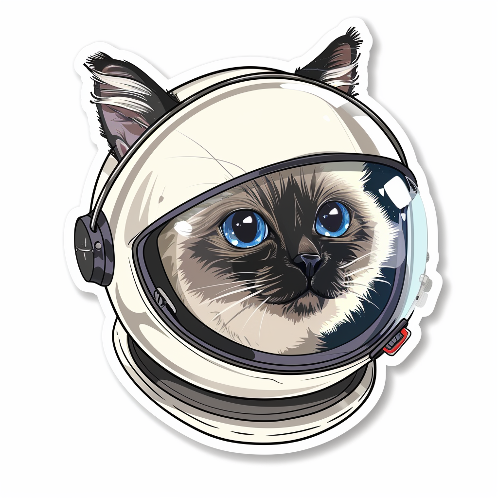 Ragdoll Cat astronaut Vinyl Decal Sticker for Car, Laptop, Tumbler and more # F010213